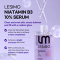 Lesimo Niatamin B3 10 % Serum, Gesichtsserum für Glashaut / Vitamin B3, Niacinamid für dunkle Flecken, geeignet für empfindliche Haut / vegan und tierversuchsfrei, 50 ml